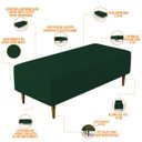 Ver imagem 3 de Kit 2 Puffs Decorativos Sala de Estar Bali W01 Pés Palito 120x50cm Suede Verde Musgo