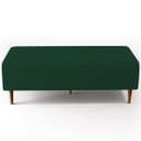 Ver imagem 7 de Kit 2 Puffs Decorativos Sala de Estar Bali W01 Pés Palito 120x50cm Suede Verde Musgo