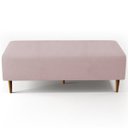 Ver imagem 7 de Kit 2 Puffs Decorativos Sala de Estar Bali W01 Pés Palito 120x50cm Suede Rosê