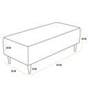 Ver imagem 2 de Puff Decorativo Sala de Estar Bali W01 Pés Palito 120x50cm Suede Bege