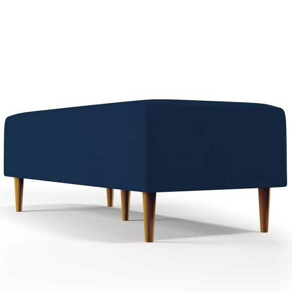 Puff Decorativo Sala de Estar Bali W01 Pés Palito 120x50cm Suede Azul Marinho - 3