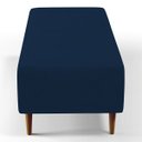 Ver imagem 7 de Puff Decorativo Sala de Estar Bali W01 Pés Palito 120x50cm Suede Azul Marinho