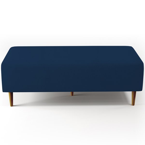 Puff Decorativo Sala de Estar Bali W01 Pés Palito 120x50cm Suede Azul Marinho - 6