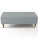 Ver imagem 6 de Puff Decorativo Sala de Estar Bali W01 Pés Palito 120x50cm Suede Cinza