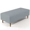 Ver imagem 1 de Puff Decorativo Sala de Estar Bali W01 Pés Palito 120x50cm Suede Cinza