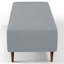 Ver imagem 7 de Puff Decorativo Sala de Estar Bali W01 Pés Palito 120x50cm Suede Cinza