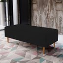 Ver imagem 3 de Puff Decorativo Sala de Estar Bali W01 Pés Palito 120x50cm Suede Preto