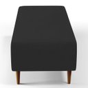 Ver imagem 7 de Puff Decorativo Sala de Estar Bali W01 Pés Palito 120x50cm Suede Preto