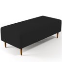 Ver imagem 1 de Puff Decorativo Sala de Estar Bali W01 Pés Palito 120x50cm Suede Preto
