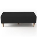 Ver imagem 6 de Puff Decorativo Sala de Estar Bali W01 Pés Palito 120x50cm Suede Preto