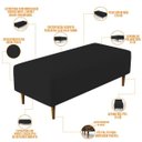 Ver imagem 4 de Puff Decorativo Sala de Estar Bali W01 Pés Palito 120x50cm Suede Preto