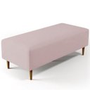 Ver imagem 2 de Puff Decorativo Sala de Estar Bali W01 Pés Palito 120x50cm Suede Rosê