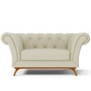 Ver imagem 3 de Sofá 2 Lugares para Sala de Estar Império 1,50M D02 Corano Bege C-26 - LyAM Decor