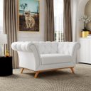 Ver imagem 2 de Sofá 2 Lugares para Sala de Estar Império 1,50M D02 Corano Branco C-12 - LyAM Decor