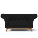Ver imagem 3 de Sofá 2 Lugares para Sala de Estar Império 1,50M D02 Corano Preto C-05 - LyAM Decor