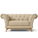 Ver imagem 3 de Sofá 2 Lugares para Sala de Estar Império 1,50M D02 Linho Bege C-129 - LyAM Decor
