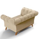 Ver imagem 6 de Sofá 2 Lugares para Sala de Estar Império 1,50M D02 Linho Bege C-129 - LyAM Decor