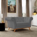 Ver imagem 2 de Sofá 2 Lugares para Sala de Estar Império 1,50M D02 Corano Cinza C-03 - LyAM Decor