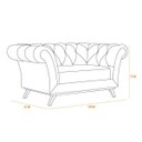 Ver imagem 5 de Sofá 2 Lugares para Sala de Estar Império 1,50M D02 Corano Cinza C-03 - LyAM Decor