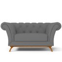 Ver imagem 3 de Sofá 2 Lugares para Sala de Estar Império 1,50M D02 Corano Cinza C-03 - LyAM Decor