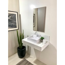 Bancada Em Porcelanato 80x48 + Cuba De Apoio - 3