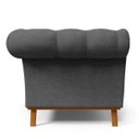 Ver imagem 7 de Sofá 2 Lugares para Sala de Estar Império 1,50M D02 Linho Cinza Escuro C-416 - LyAM Decor