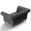 Ver imagem 6 de Sofá 2 Lugares para Sala de Estar Império 1,50M D02 Linho Cinza Escuro C-416 - LyAM Decor
