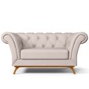 Ver imagem 3 de Sofá 2 Lugares para Sala de Estar Império 1,50M D02 Veludo Bege C-309 - LyAM Decor