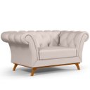 Ver imagem 1 de Sofá 2 Lugares para Sala de Estar Império 1,50M D02 Veludo Bege C-309 - LyAM Decor