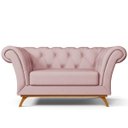 Ver imagem 3 de Sofá 2 Lugares para Sala de Estar Império 1,50M D02 Veludo Rosê C-305 - LyAM Decor