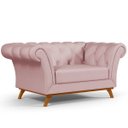 Ver imagem 1 de Sofá 2 Lugares para Sala de Estar Império 1,50M D02 Veludo Rosê C-305 - LyAM Decor