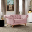 Ver imagem 2 de Sofá 2 Lugares para Sala de Estar Império 1,50M D02 Veludo Rosê C-305 - LyAM Decor