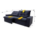 Ver imagem 2 de Sofá Retrátil/Reclinável Malta 2,00m Suede Velut com Molas no Assento King House
