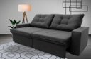 Ver imagem 1 de Sofá Retrátil/Reclinável Malta 2,00m Suede Velut com Molas no Assento King House