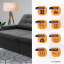 Ver imagem 4 de Sofá Retrátil/Reclinável Malta 2,00m Suede Velut com Molas no Assento King House