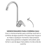 Torneira Misturador Monocomando Água Quente-fria Gali Docol - 5