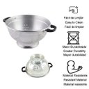 Ver imagem 4 de Escorredor de Alumínio Verduras Macarrão Resistente Cozinha