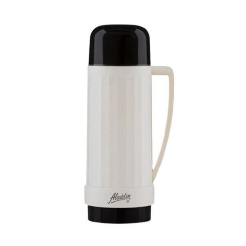 Garrafa Térmica Branca Preto 1 Litro Café Resistente 1 Und