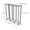 Ver imagem 2 de Estante Cremalheira de centro Mult tripla 208x192x48,5 cm Comac - Branco