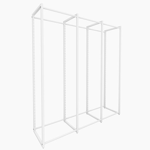Estante Cremalheira de centro Mult tripla 208x192x48,5 cm Comac - Branco