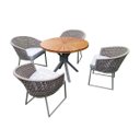 Ver imagem 1 de Conjunto de Mesa em Corda Náutica Jasmin - 4 Cadeiras + 1 Mesa