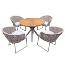 Ver imagem 3 de Conjunto de Mesa em Corda Náutica Jasmin - 4 Cadeiras + 1 Mesa