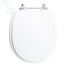 Tampa Vaso Sanitário Madeira Laqueada Village Branco para Bacia Deca - 1