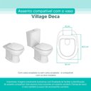 Ver imagem 3 de Tampa Vaso Sanitário Madeira Laqueada Village Branco para Bacia Deca