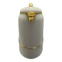 Ver imagem 4 de Garrafa Térmica Branca com Dourado 700ml 24x18x14cm