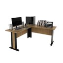 Ver imagem 3 de Mesa Computador Casal Canto Me-4195 Amêndoa/preto - Tecno Mobili