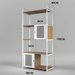 Estante Branca 2 Gavetas Aço E Madeira Estilo Industrial Vazada Linda Assimétrica Multiuso - 5