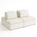 Ver imagem 1 de Sofá Ilha 2 Lugares 180cm Madri Pillow Bouclé Nobre Off White - Sallar Home