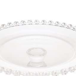 Prato com Pé Lyor Coração de Cristal Incolor 19,5cm X 10,5cm - 3