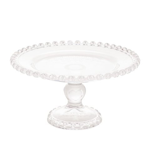 Prato com Pé de Cristal Coração 19,5x10,5cm | Casa Del Grande